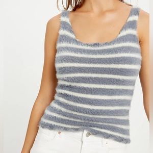 Striped Fuzzy Tank Top